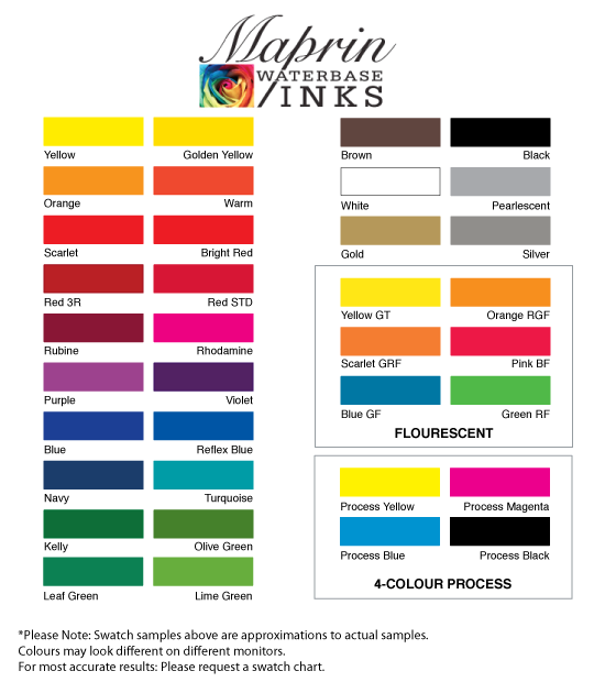 Maprin Colour Chart